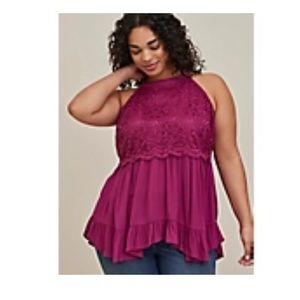 BOYSENBERRY LACE BABYDOLL size 4 torrid